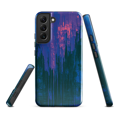 'Digital Glitch' Samsung Galaxy S22 Plus tough phone case - protective glossy case NZ Australia