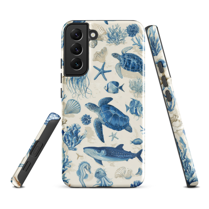 'Ocean Sketchbook' Samsung Galaxy S22 Plus tough phone case - protective glossy case NZ Australia