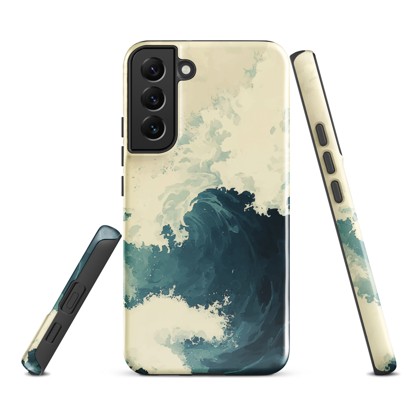 'Rising Swell' Samsung Galaxy S22 Plus tough phone case - protective glossy case NZ Australia