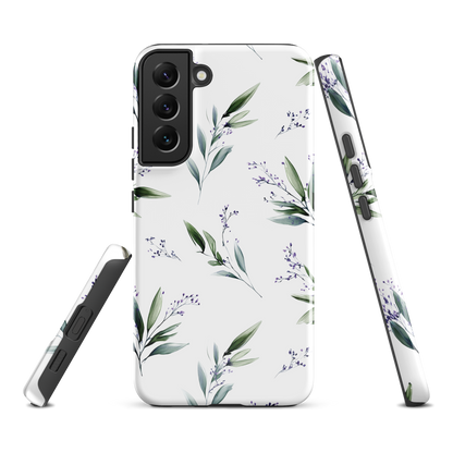 'Botanical Sprigs' Samsung Galaxy S22 Plus tough phone case - protective glossy case NZ Australia
