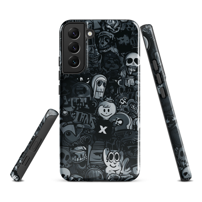 'Midnight Stickers' Samsung Galaxy S22 Plus tough phone case - protective glossy case NZ Australia