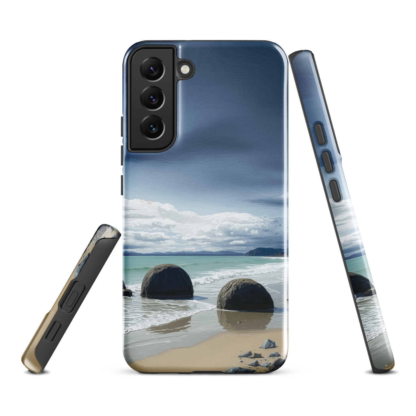 'Moeraki Boulders' Samsung Galaxy S22 Plus tough phone case - protective glossy case NZ Australia