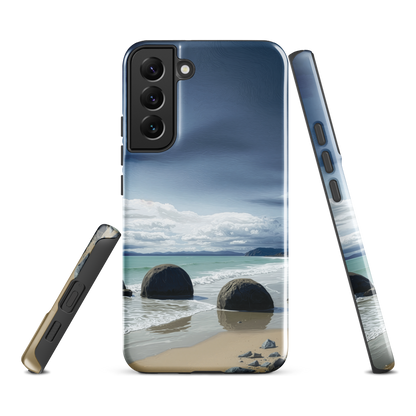 'Moeraki Boulders' Samsung Galaxy S22 Plus tough phone case - protective glossy case NZ Australia