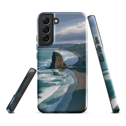 'Piha Beach' Samsung Galaxy S22 Plus tough phone case - protective glossy case NZ Australia