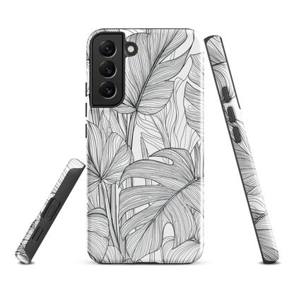 'Tropical Lines' Samsung Galaxy S22 Plus tough phone case - protective glossy case NZ Australia