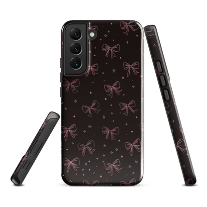 'Midnight Bow' Samsung Galaxy S22 Plus tough phone case - protective glossy case NZ Australia