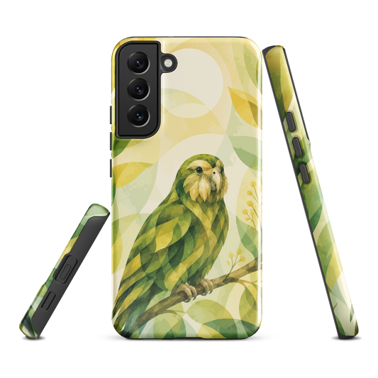 'Kakapo' Samsung Galaxy S22 Plus tough phone case - protective glossy case NZ Australia