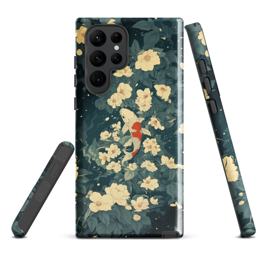 'Koi' Samsung Galaxy S22 Ultra tough phone case - protective glossy case NZ Australia