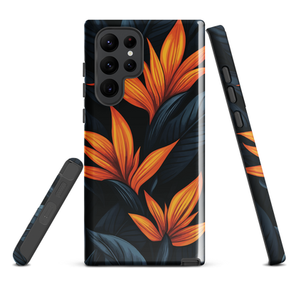 'Bird of Paradise' Samsung Galaxy S22 Ultra tough phone case - protective glossy case NZ Australia