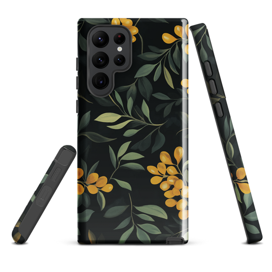 'NZ Kowhai' Samsung Galaxy S22 Ultra tough phone case - protective glossy case NZ Australia
