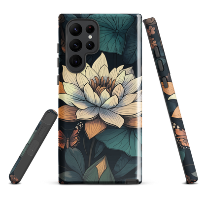 'Water Lily' Samsung Galaxy S22 Ultra tough phone case - protective glossy case NZ Australia