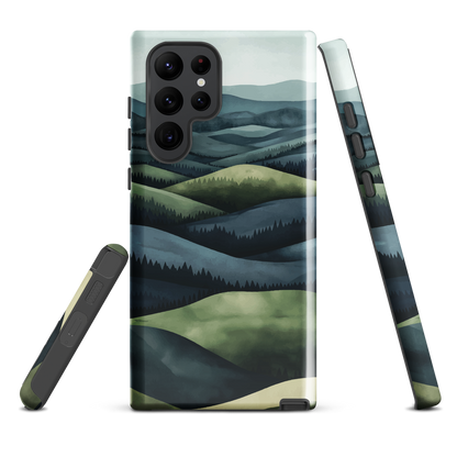 'Blue Mountains' Samsung Galaxy S22 Ultra tough phone case - protective glossy case NZ Australia