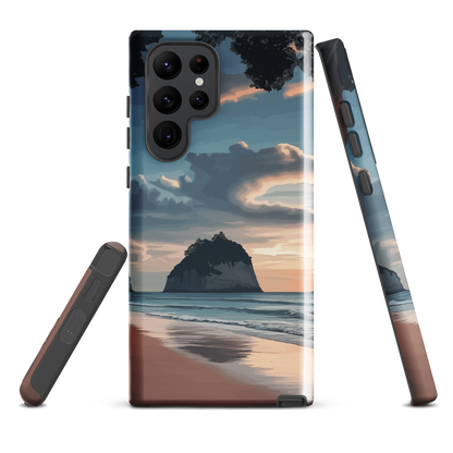 'Cathedral Cove' Samsung Galaxy S22 Ultra tough phone case - protective glossy case NZ Australia