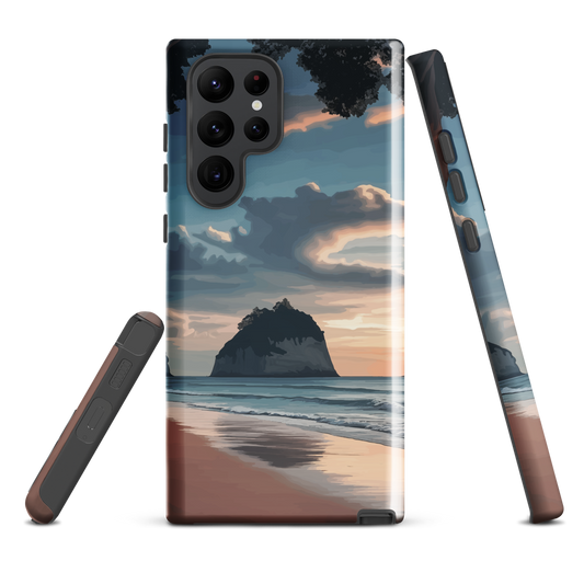 'Cathedral Cove' Samsung Galaxy S22 Ultra tough phone case - protective glossy case NZ Australia