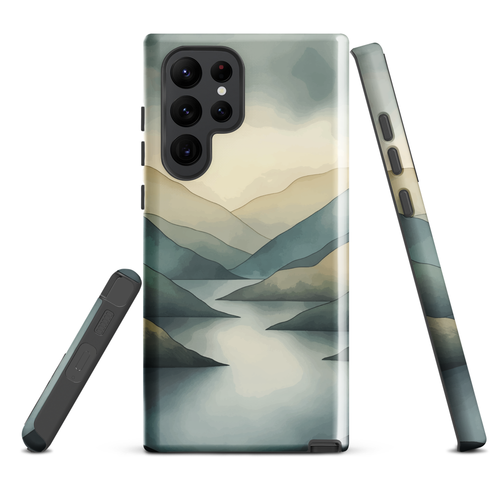 'Misty Mountains' Samsung Galaxy S22 Ultra tough phone case - protective glossy case NZ Australia