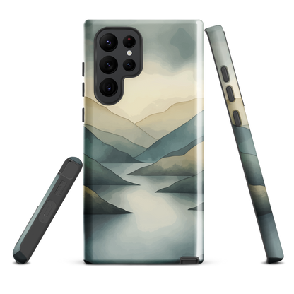 'Misty Mountains' Samsung Galaxy S22 Ultra tough phone case - protective glossy case NZ Australia