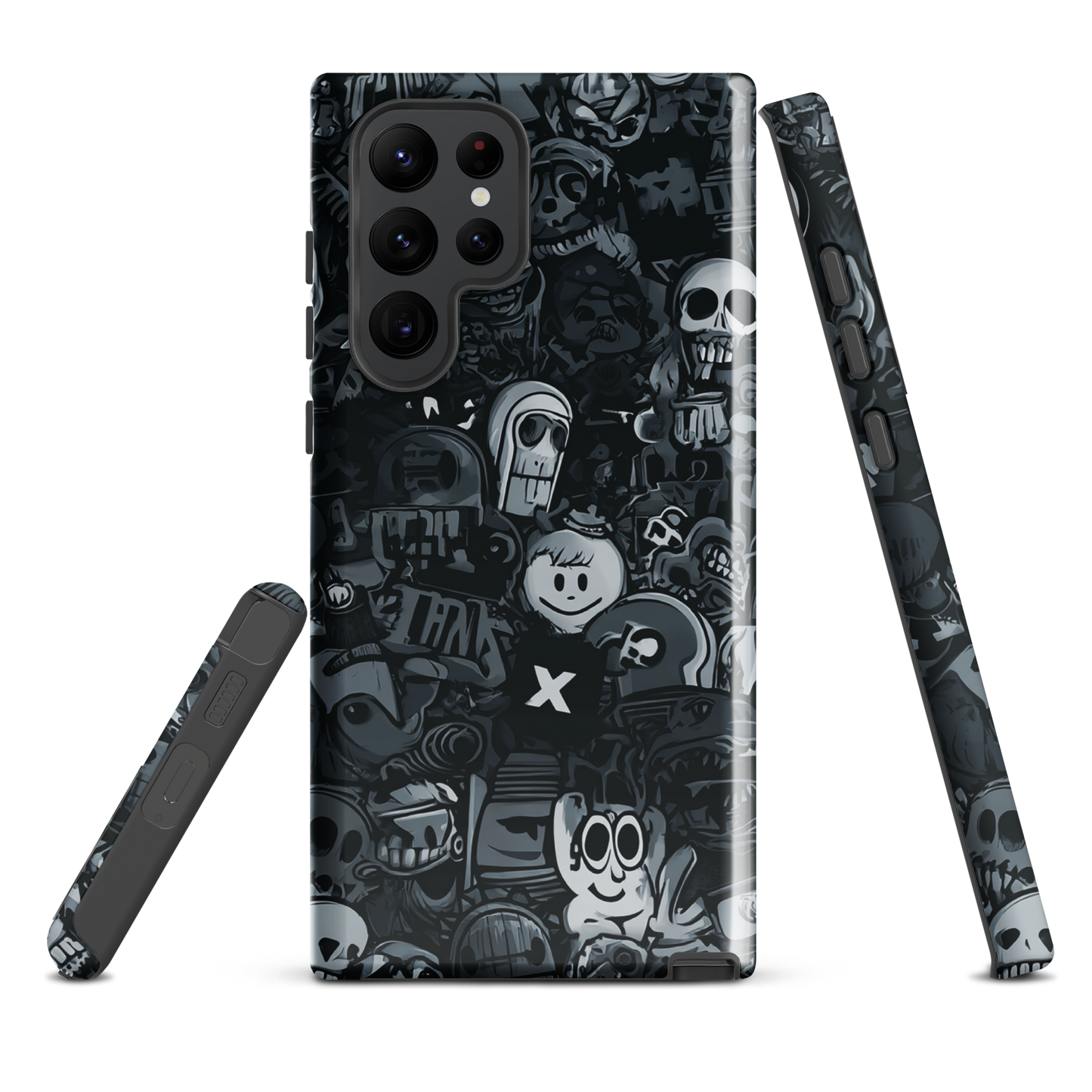 'Midnight Stickers' Samsung Galaxy S22 Ultra tough phone case - protective glossy case NZ Australia