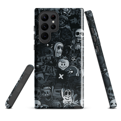 'Midnight Stickers' Samsung Galaxy S22 Ultra tough phone case - protective glossy case NZ Australia