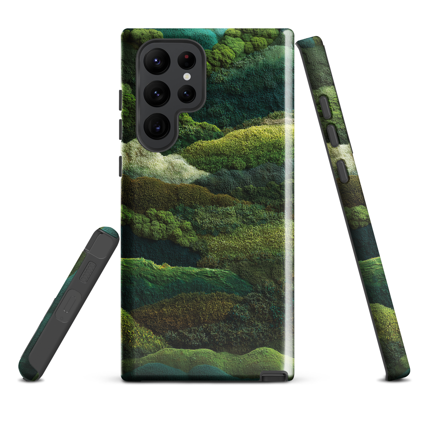 Verdant layers phone case | Abstract green design NZ