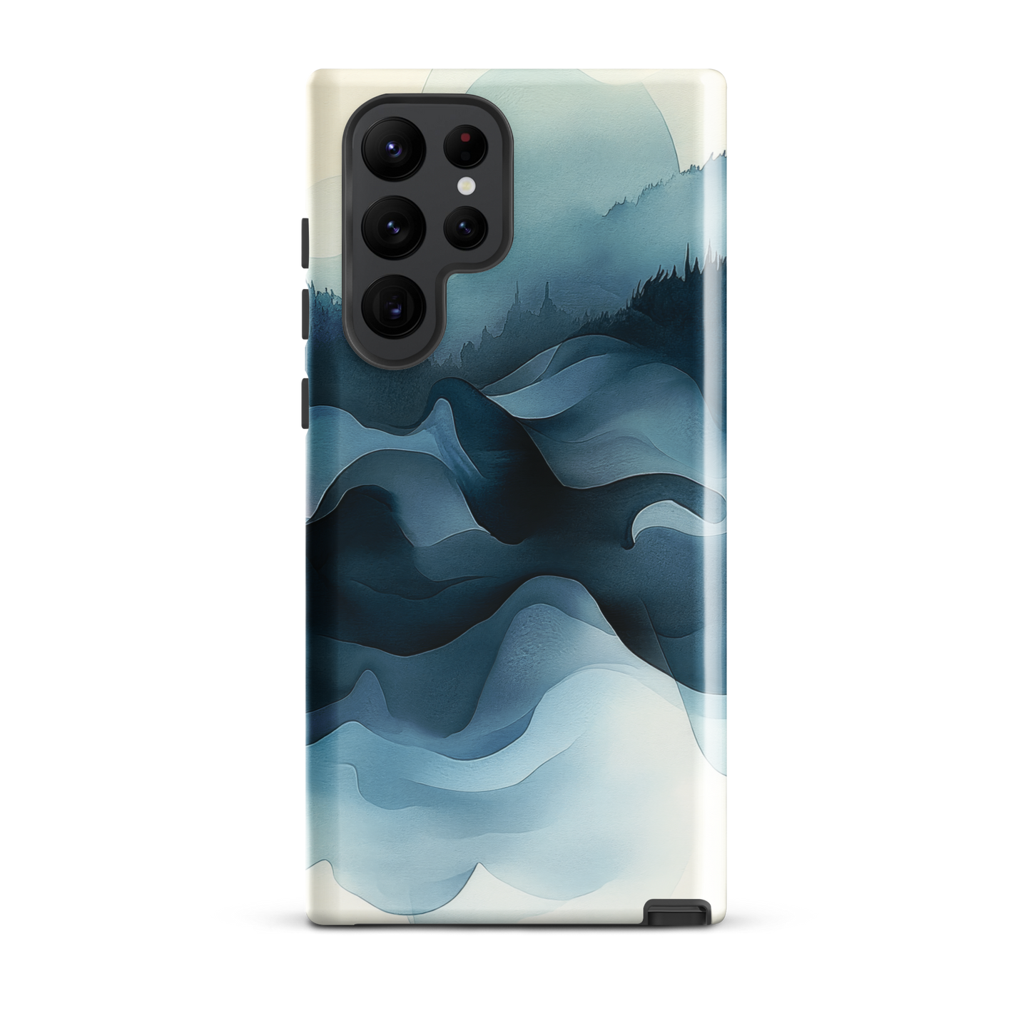 'Still Valleys' Samsung Galaxy S22 Ultra tough phone case - protective glossy case NZ Australia