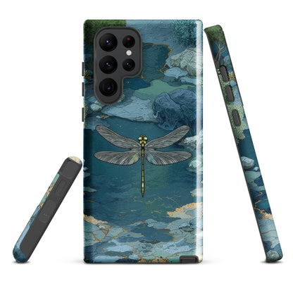 'Dragonfly Glade' Samsung Galaxy S22 Ultra tough phone case - protective glossy case NZ Australia