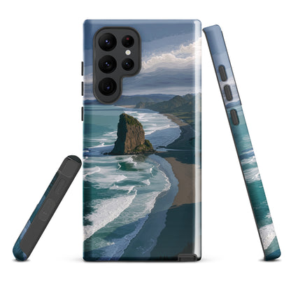 'Piha Beach' Samsung Galaxy S22 Ultra tough phone case - protective glossy case NZ Australia
