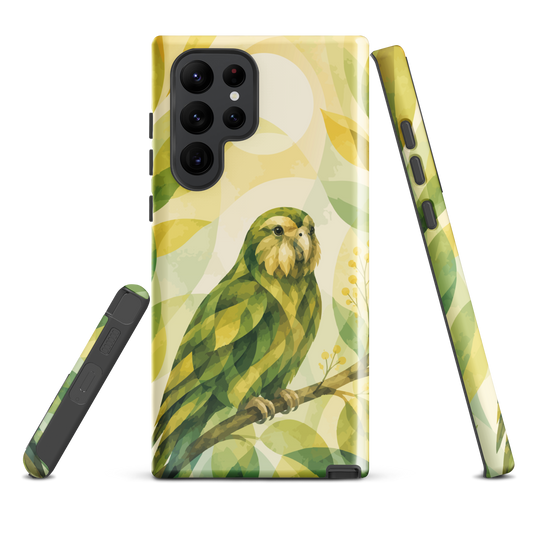 'Kakapo' Samsung Galaxy S22 Ultra tough phone case - protective glossy case NZ Australia