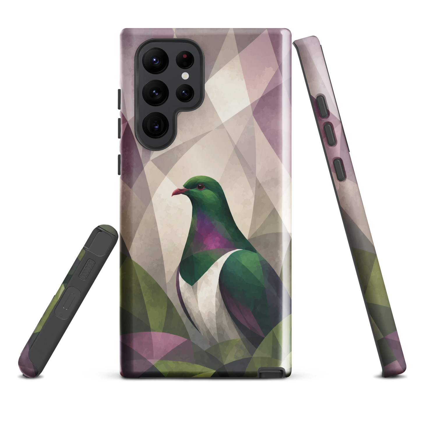 'Kererū' Samsung Galaxy S22 Ultra tough case - protective glossy case NZ Australia
