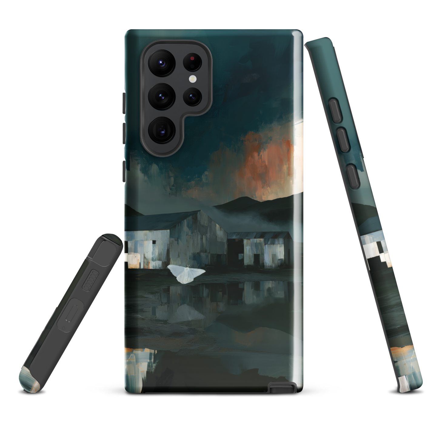 'Evening Flight' Samsung Galaxy S22 Ultra tough phone case - protective glossy case NZ Australia