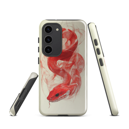 'Red Snake' Samsung Galaxy S23 tough phone case - protective glossy case NZ Australia