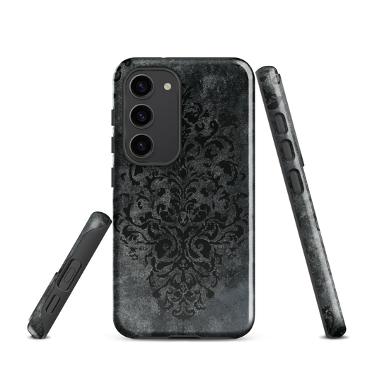 'Damask' Samsung Galaxy S23 tough phone case - protective glossy case NZ Australia