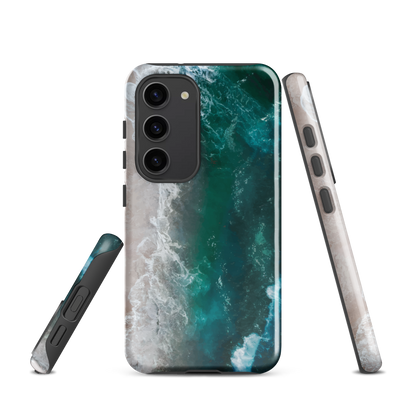 'Ocean View' Samsung Galaxy S23 tough phone case - protective glossy case NZ Australia