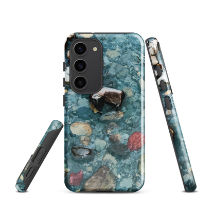 'Washed Away' Samsung Galaxy S23 tough phone case - protective glossy case NZ Australia
