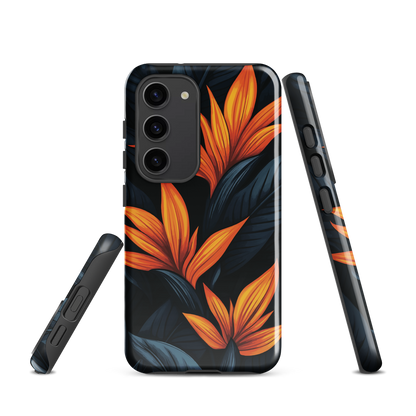 'Bird of Paradise' Samsung Galaxy S23 tough phone case - protective glossy case NZ Australia
