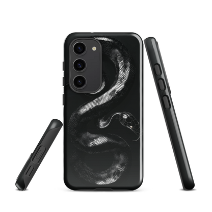 'Black Python' Samsung Galaxy S23 tough phone case - protective glossy case NZ Australia