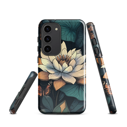 'Water Lily' Samsung Galaxy S23 tough phone case - protective glossy case NZ Australia