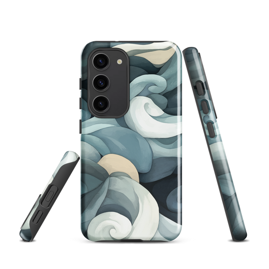 'Ebb and Flow' Samsung Galaxy S23 tough phone case - protective glossy case NZ Australia