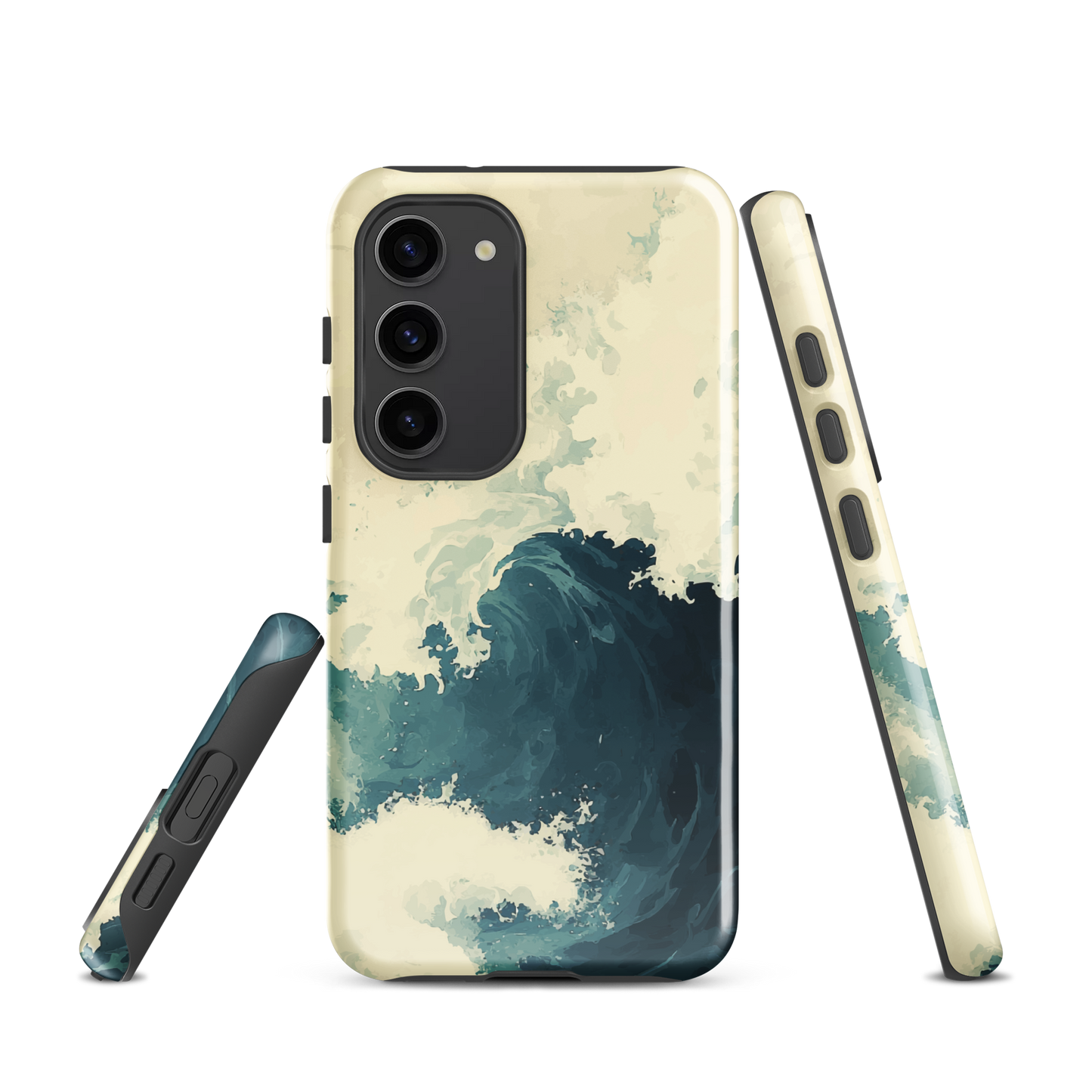 'Rising Swell' Samsung Galaxy S23 tough phone case - protective glossy case NZ Australia
