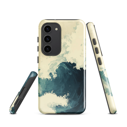 'Rising Swell' Samsung Galaxy S23 tough phone case - protective glossy case NZ Australia