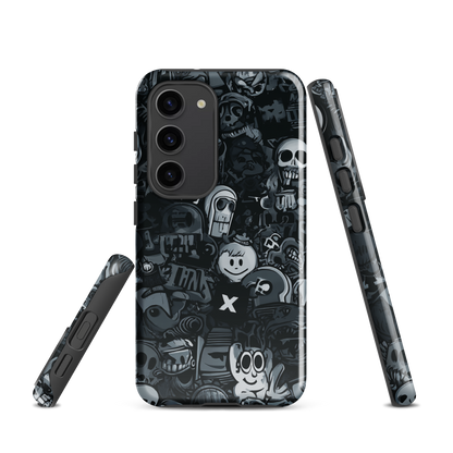 'Midnight Stickers' Samsung Galaxy S23 tough phone case - protective glossy case NZ Australia