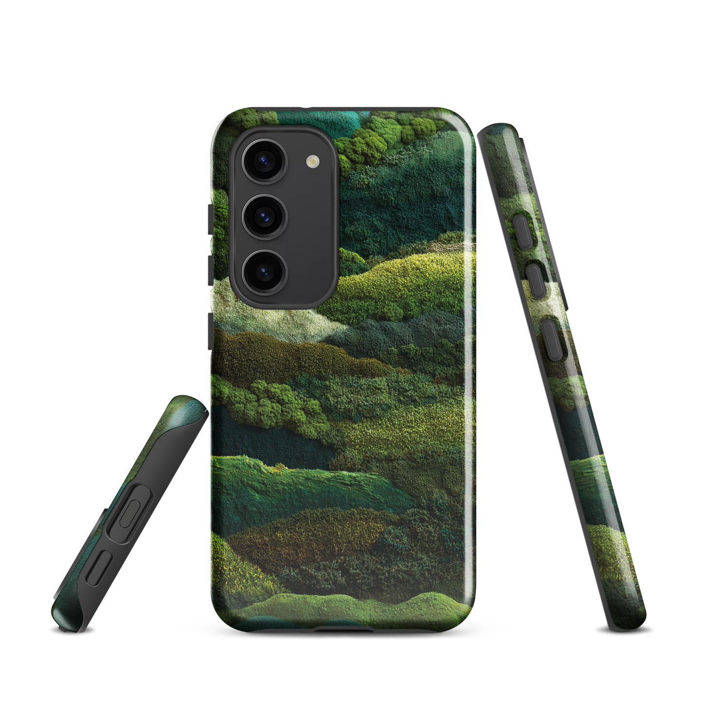 Verdant layers phone case | Abstract green design NZ