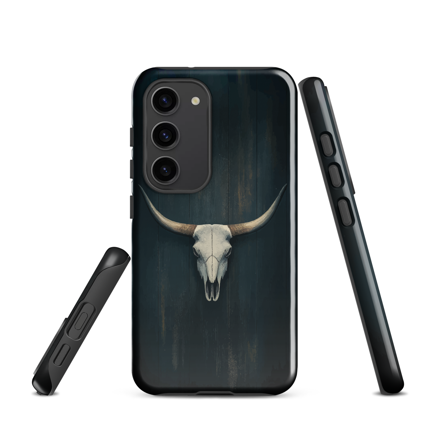 'Longhorn' Samsung Galaxy S23 tough phone case - protective glossy case NZ Australia