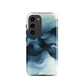 A calming abstract landscape phone case inspired by quiet valleys and soft blue tones.