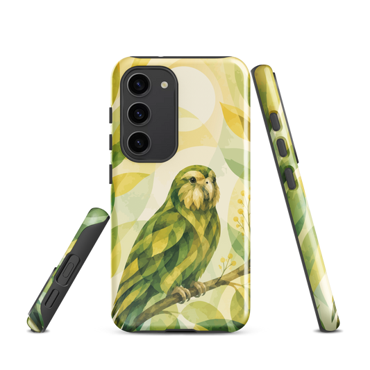 'Kakapo' Samsung Galaxy S23 tough phone case - protective glossy case NZ Australia