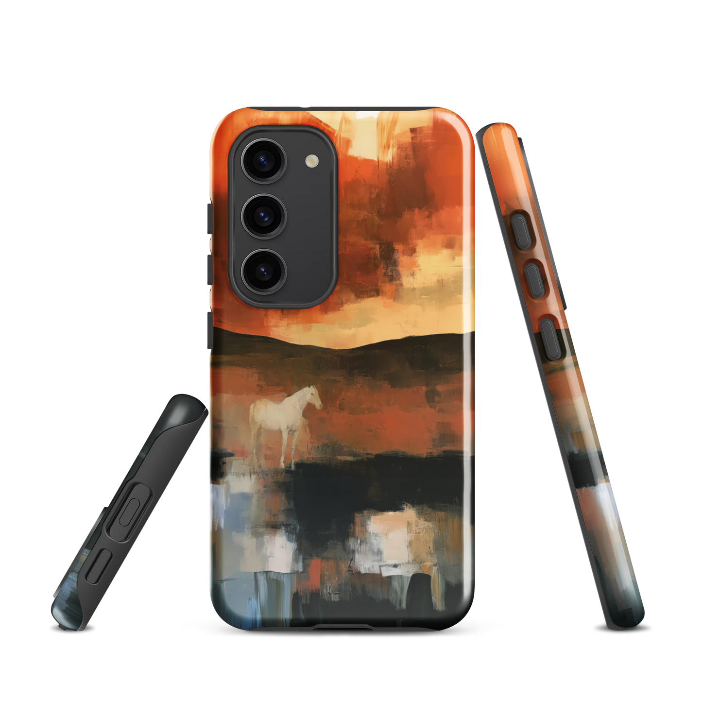 'Ember Fields' Samsung Galaxy S23 tough phone case - protective glossy case NZ Australia