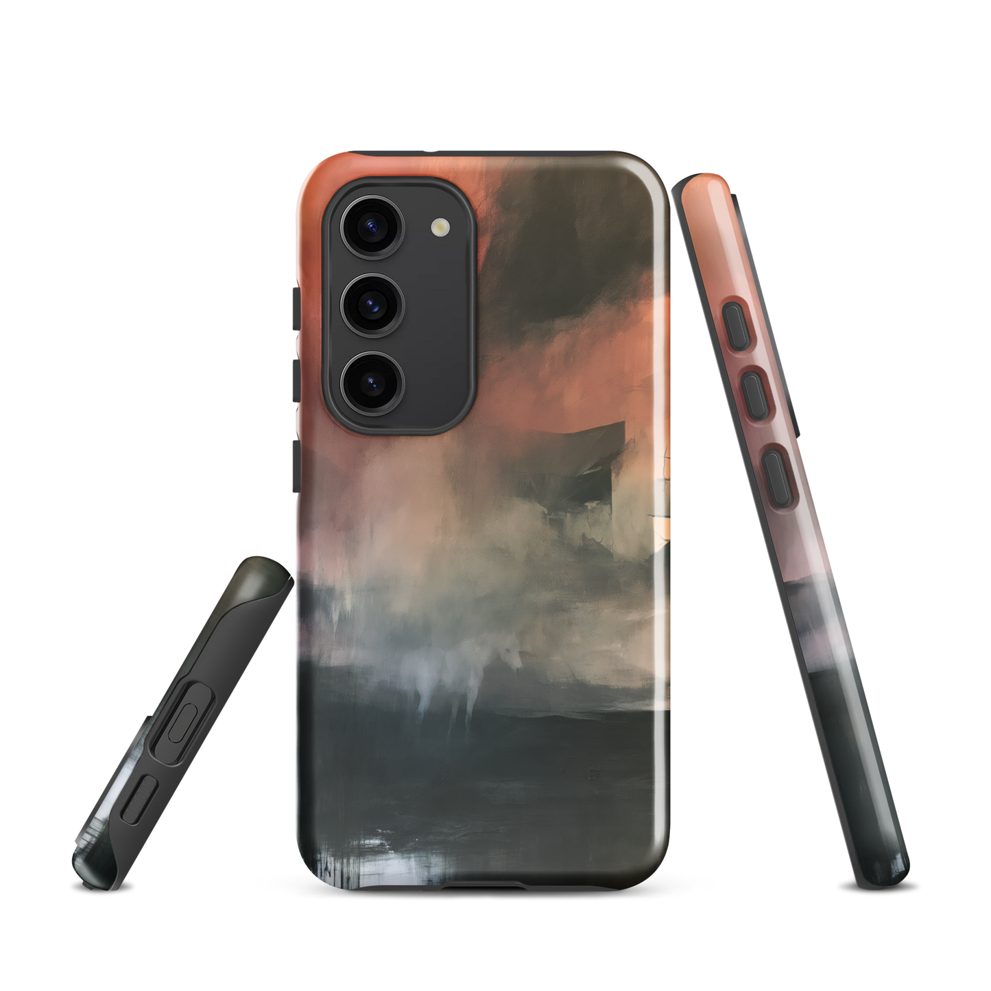 'Glass' Samsung Galaxy S23 tough phone case - protective glossy case NZ Australia