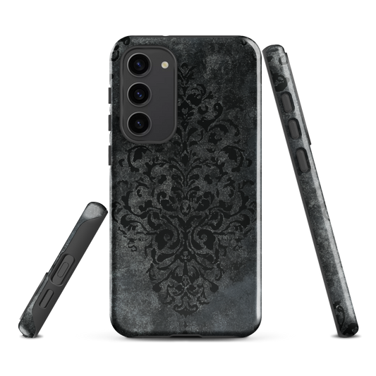 'Damask' Samsung Galaxy S23 Plus tough phone case - protective glossy case NZ Australia