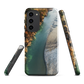 Phone case with aerial riverbend artwork and earthy tones, designed by New Zealand artist Ben Hart.