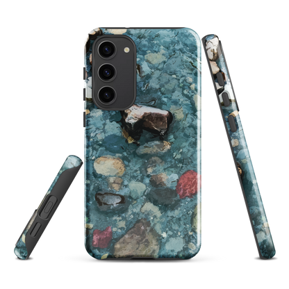 'Washed Away' Samsung Galaxy S23 Plus tough phone case - protective glossy case NZ Australia