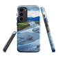 Waiohine phone case featuring artwork of New Zealand’s braided riverbed landscape in the Wairarapa.